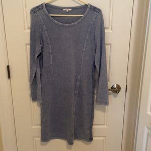 Sandwich blue cotton dress